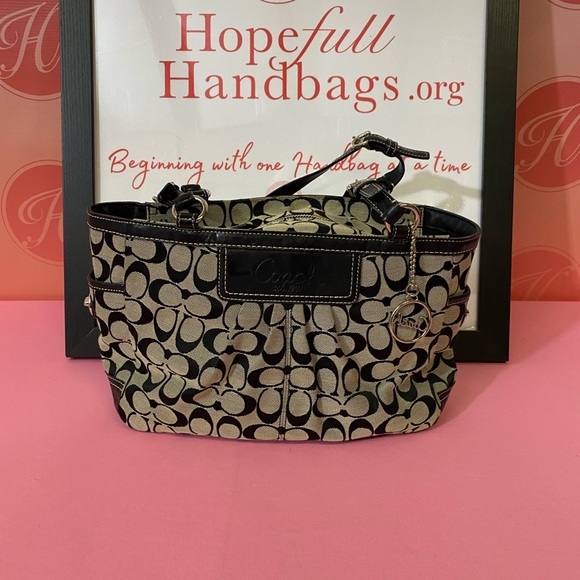 Coach Handbags - Coach F 14281 signature jacquard pleated Hand bag